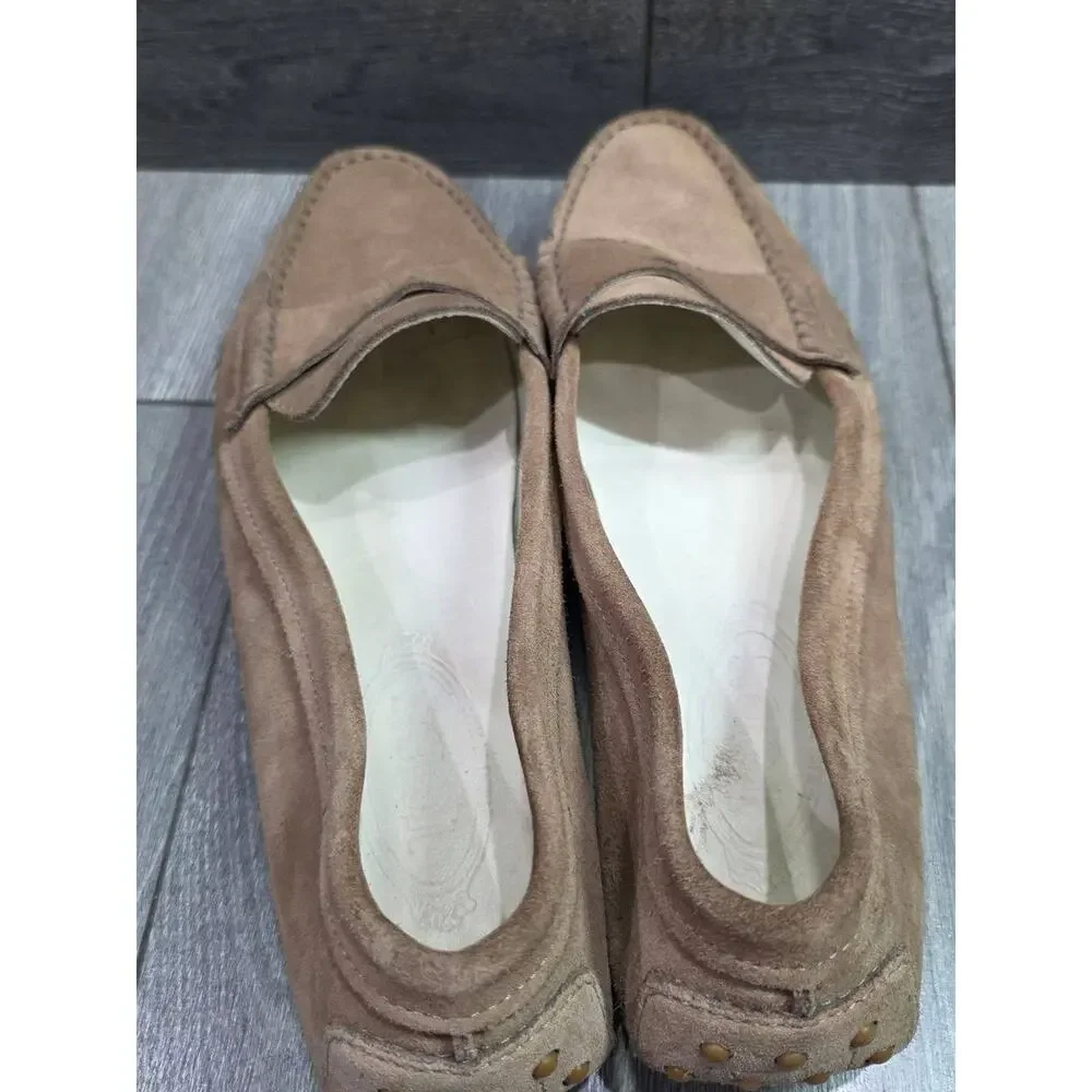 Tod's Gommino suede loafers classic penny slot TAN COLOR size 39 1/2 S000147